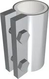 Obejma aluminiowa DVK-6 do łączenia rur - render 3D